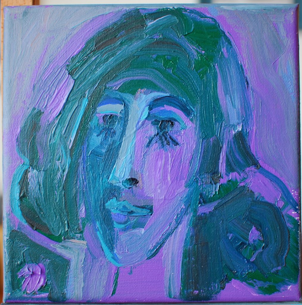 Potrait 07 acryl on canvas 20x20cm