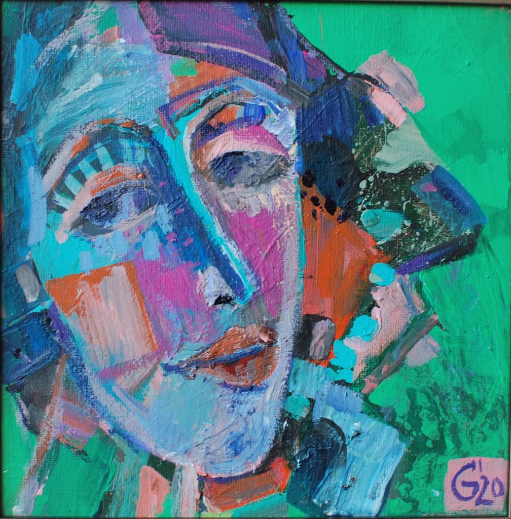 Potrait 21 acryl on canvas 20x20cm