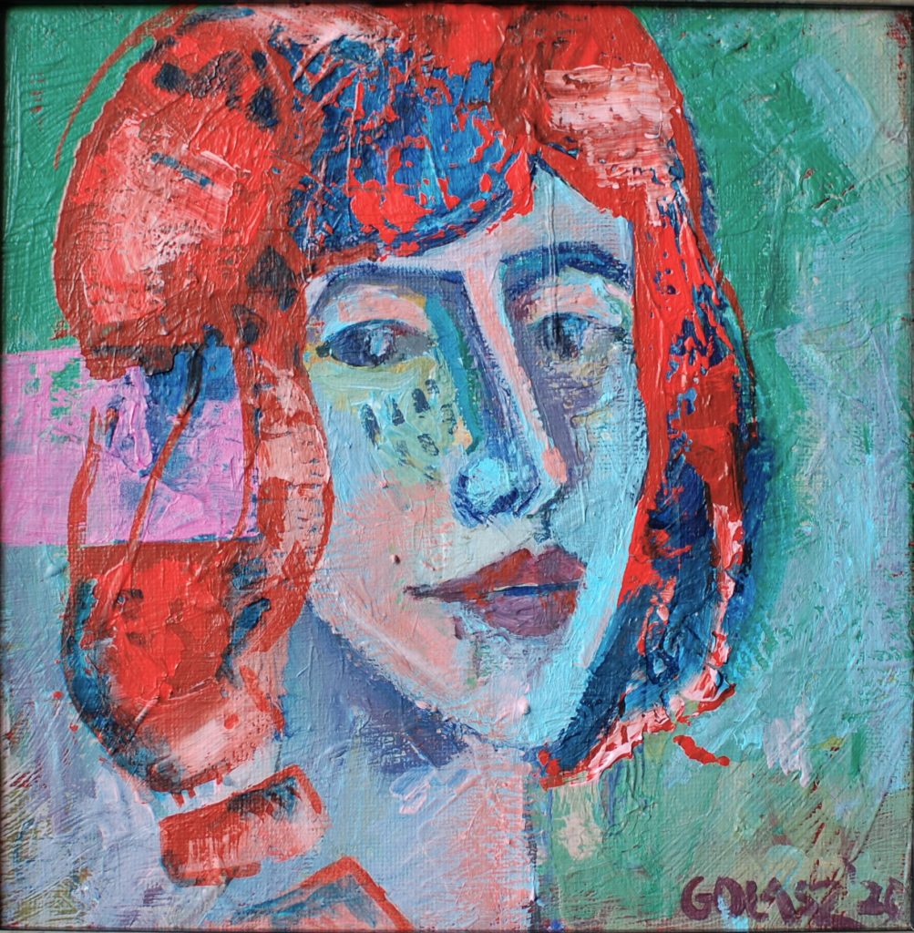 Potrait 24 acryl on canvas 20x20cm